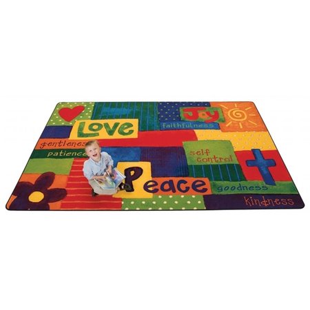 CARPETS FOR KIDS Spiritual Fruit Painted Rug- 7 ft. 8 in. x 10 ft. 10 in. 90117